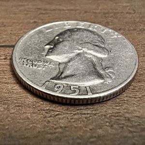 1951- D ERROR Washington Silver Quarter